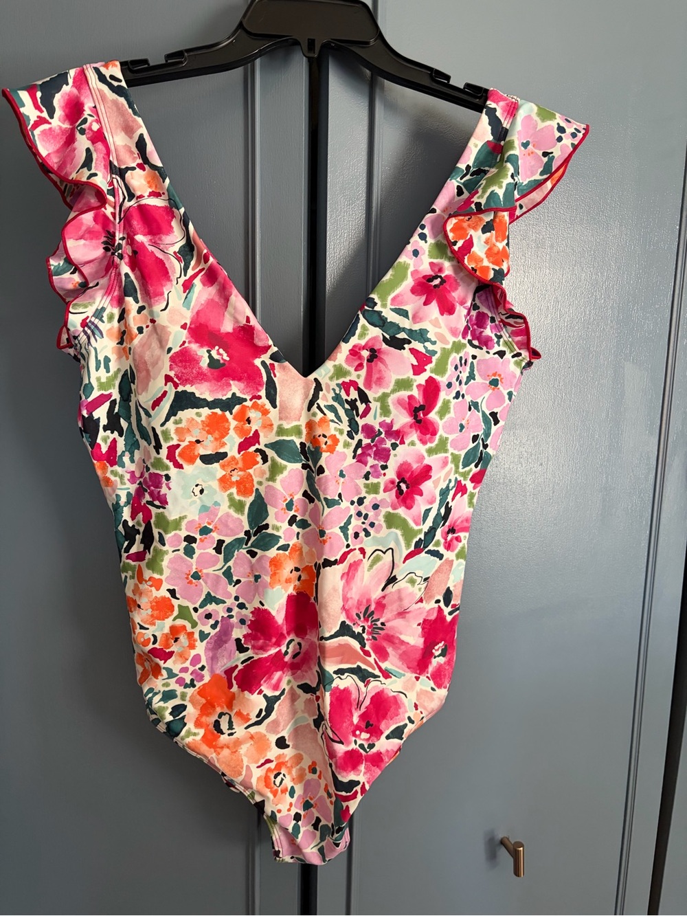 Summersalt Multicolor Floral One-Piece Swimsuit in Pink and Orange - 12LT